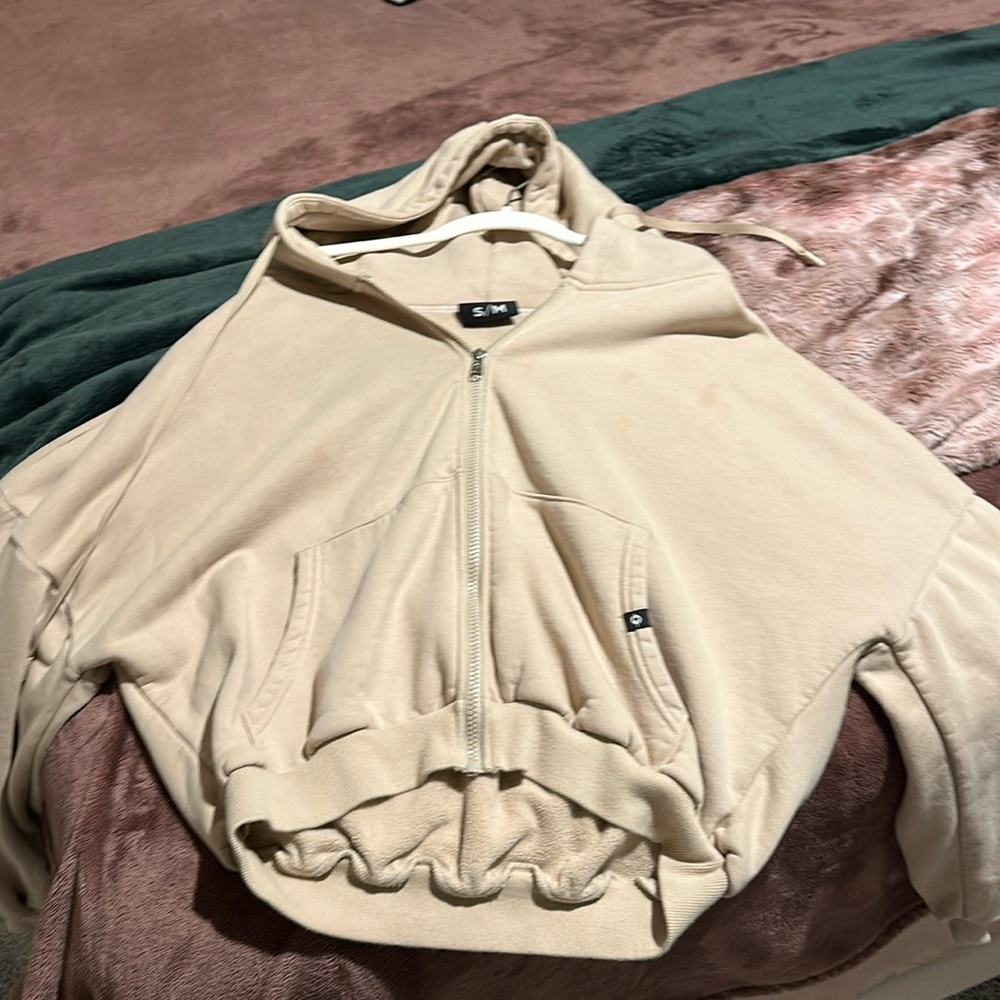 POPFLEX zip up cloud hoodie SAND size S/M